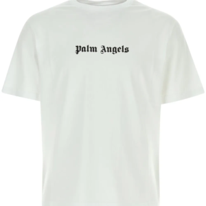 Palm Angels Logo Merch White Maglia