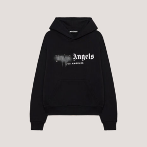 Palm Angels Logo Merch Black Spray Felpa
