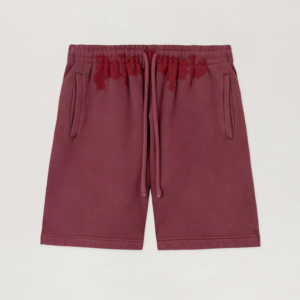 Palm Angels Logo Burgundy Red Pantaloncini